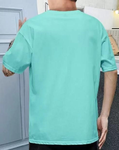 Men's Printed Oversized T-Shirt with Drop Shoulder