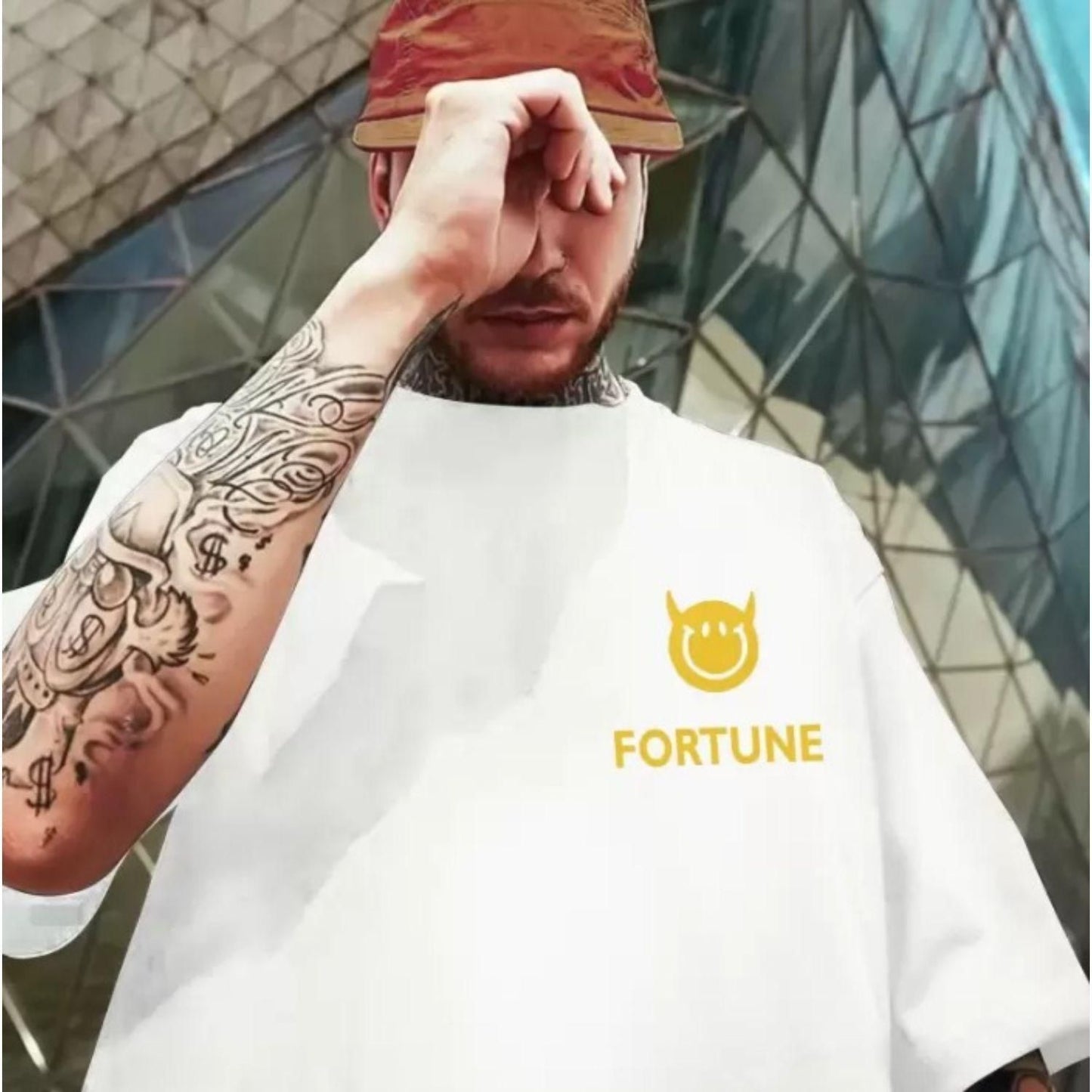 Men's Back Print Loose Fit T-shirt