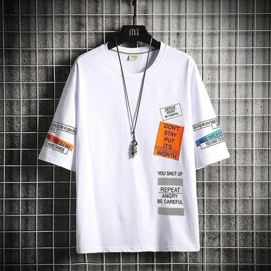 Men's Casual Printed Loose Fit T-shirt